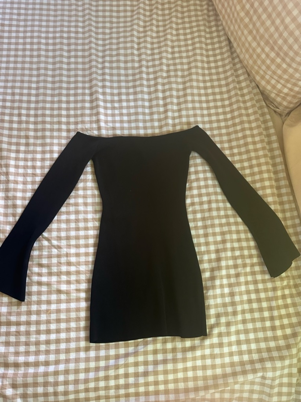 Princess Polly Black Off-Shoulder Long-Sleeve Bodycon Dress